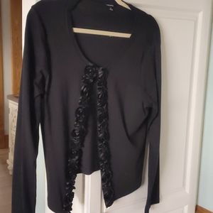 Black cardigan sweater
